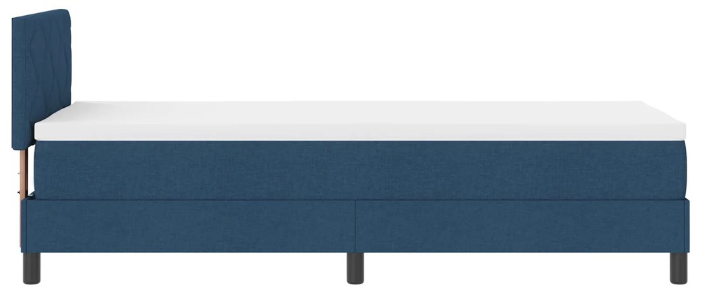 Cama Box Spring com Colchão Azul 80x200 cm Tecido
