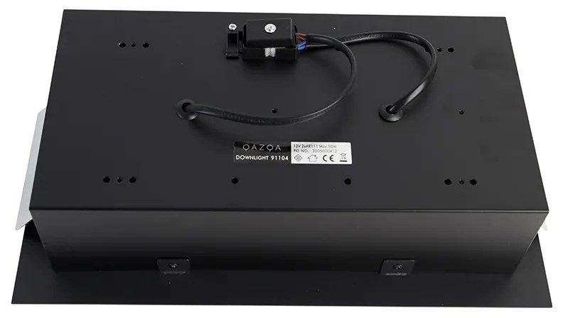 Foco embutido preto ajustável AR111 2 luzes - Oneon Design,Moderno