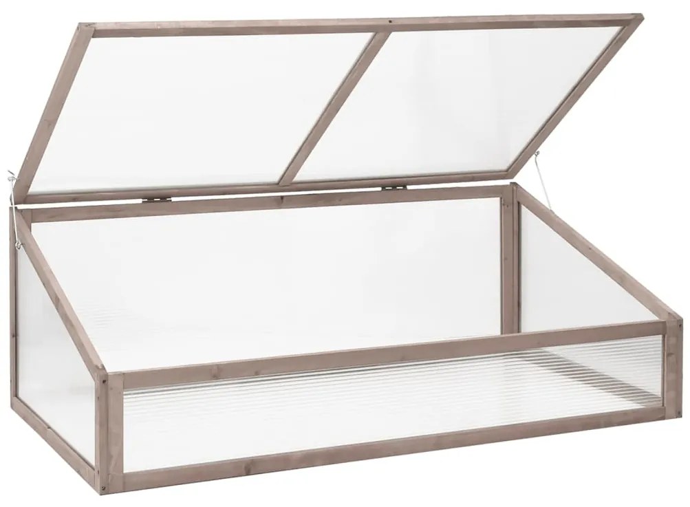 Estufa 110x58,5x39 cm madeira de abeto cinzento
