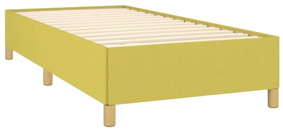 Estrutura de cama sem colchão 100x200 cm tecido verde