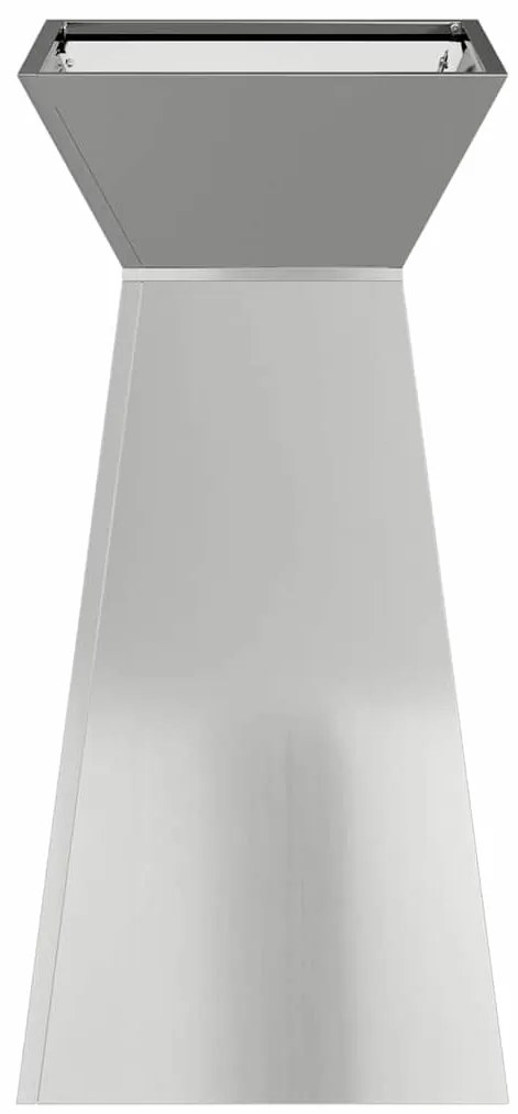 Jardineiras de Pilar - 2 peças com tigela de 35x35x73 cm em aço galvan