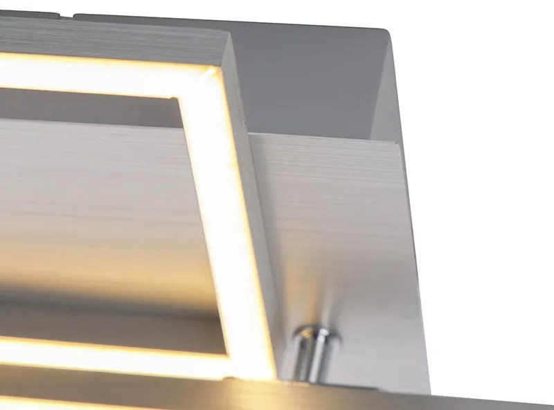 Candeeiro de teto retangular em aço 3-níveis de intensidade - Plazas Novo