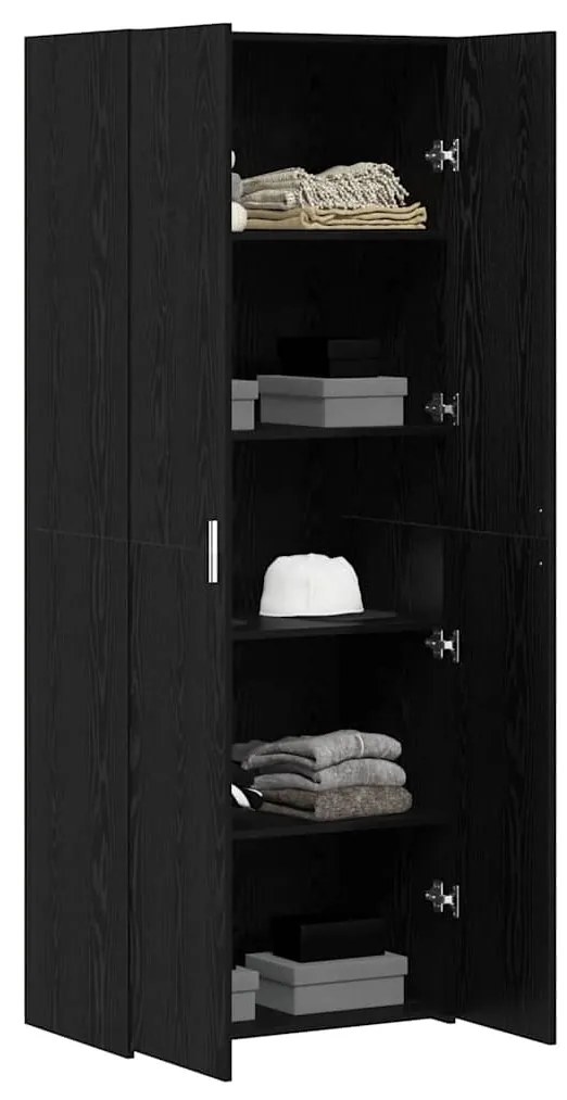 Highboard Carvalho Preto 70x42.5x185 cm Madeira Engenharia