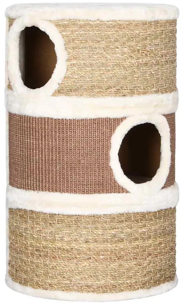 Barril arranhador para gatos 60 cm erva marinha