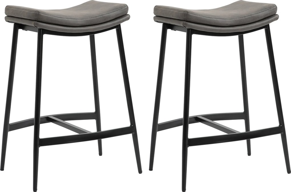 Conjunto de 2 Bancos Altos de Cozinha Bancos de Bar com Estrutura de A
