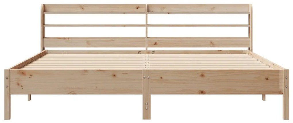 Cama sem colchão 200x200 cm madeira de pinho maciça