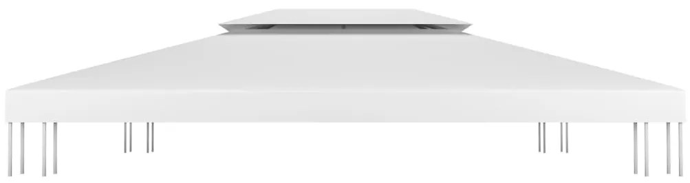 Cobertura de gazebo com 2 camadas 310 g/m² 4x3 m branco