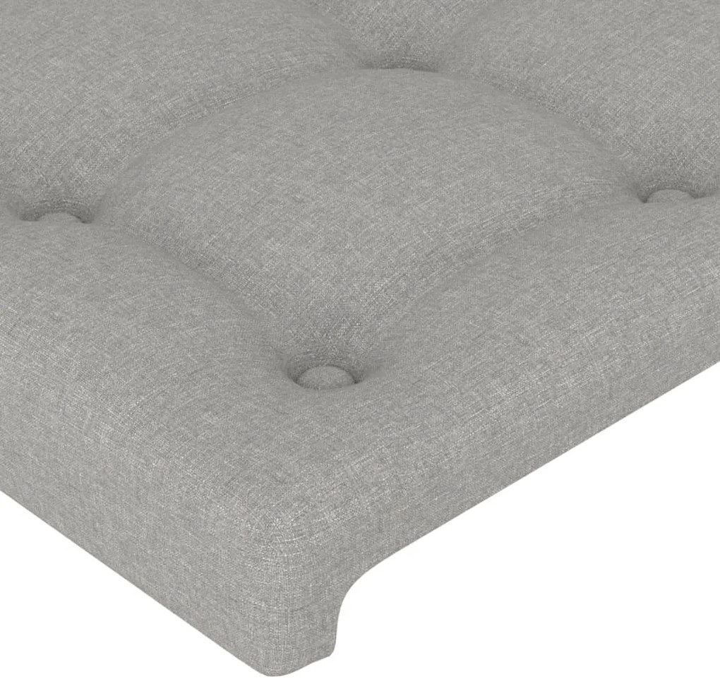 Cabeceira de cama 2 pcs tecido 80x5x78/88 cm cinzento-claro