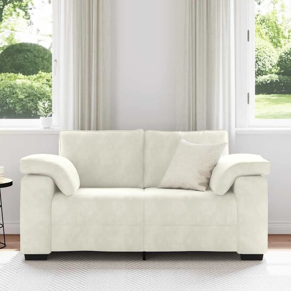 Sofá-luvas 120 cm veludo creme