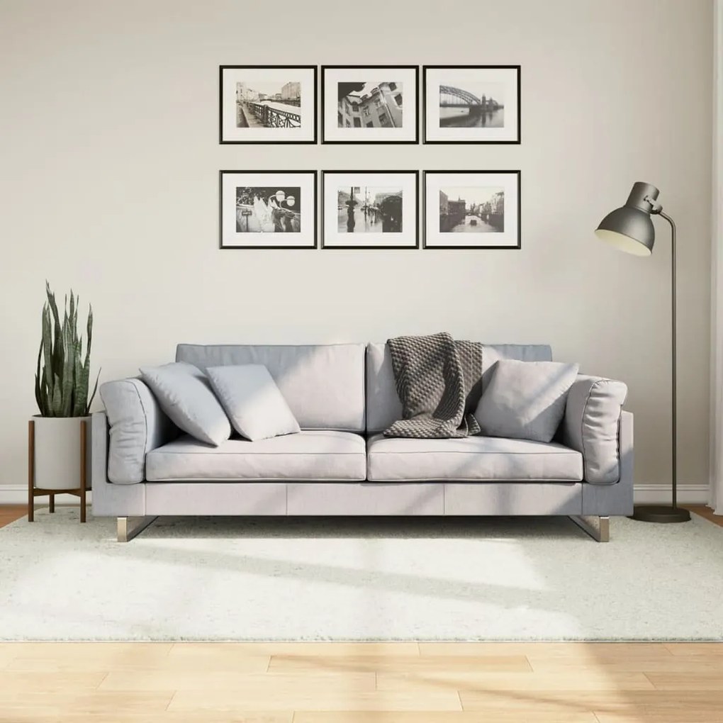 vidaXL Tapete de pelo curto OVIEDO 160x230 cm creme