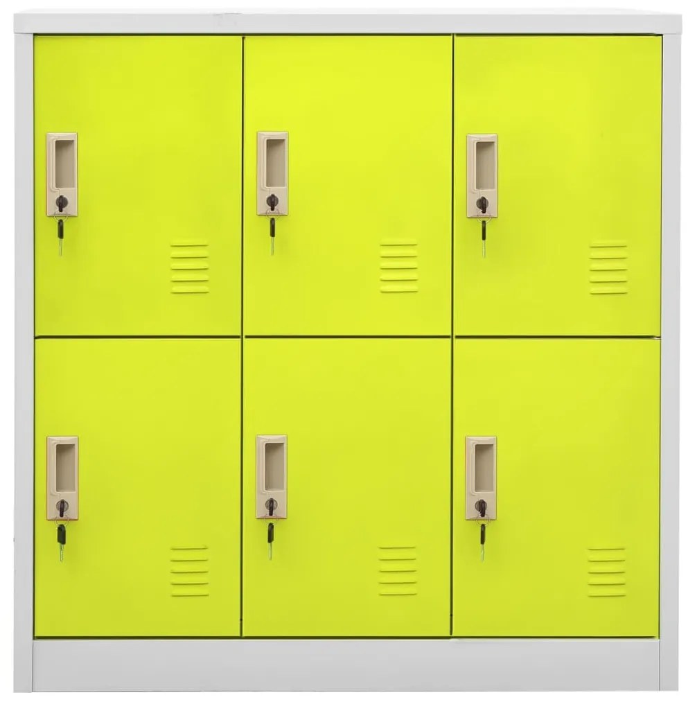 Cacifos 2 pcs 90x45x92,5 cm aço cinzento-claro e verde