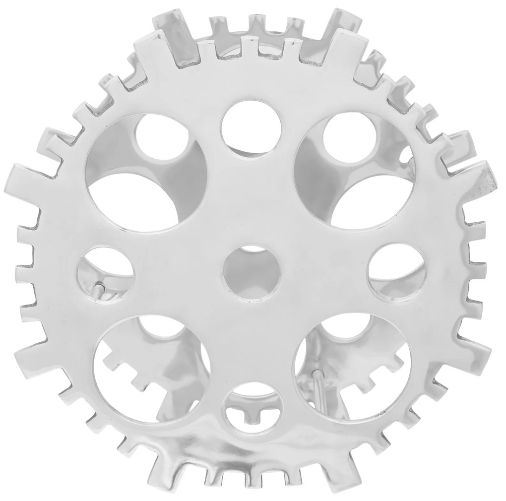 Suporte para Vinho Prateado 15.4x5.5x15.4 polegadas Alumínio