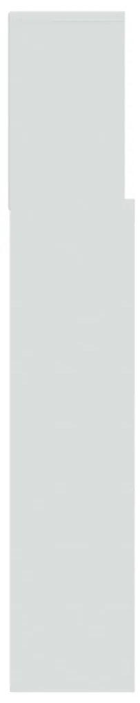 Cabeceira de cama com armário 100x19x103,5 cm branco