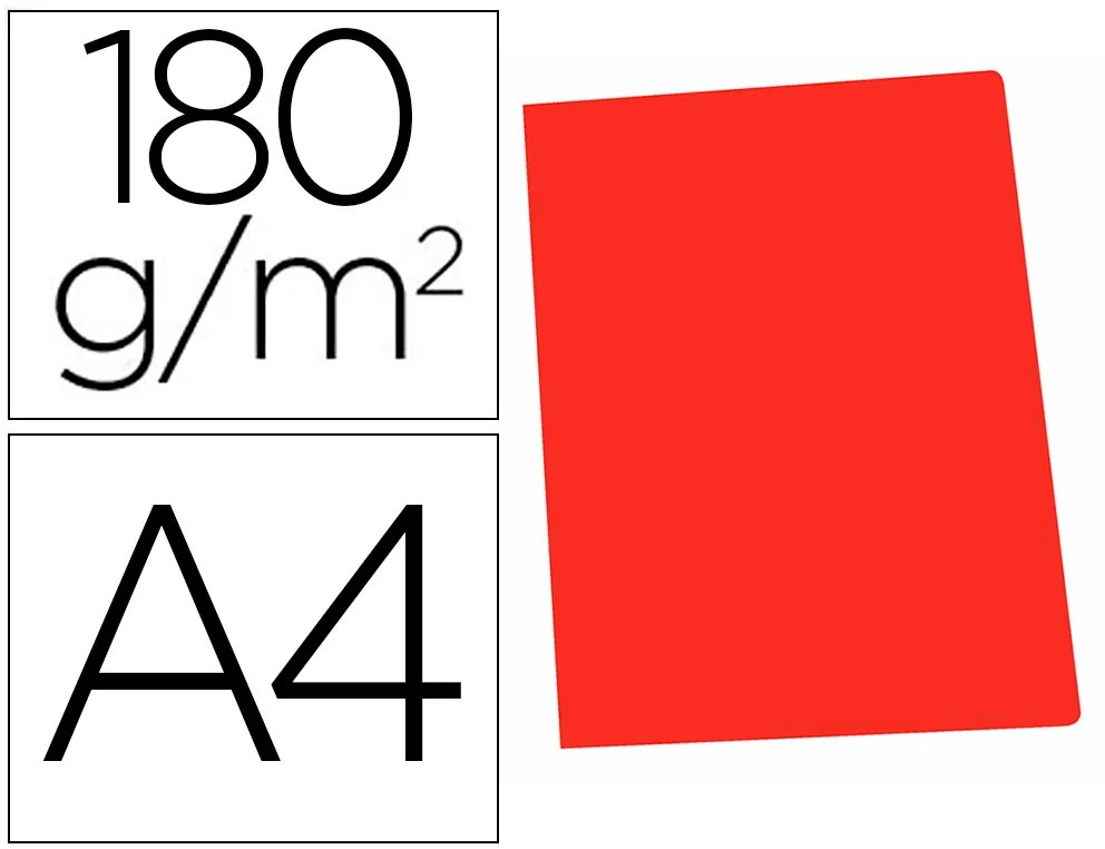 Classificador Gio Cartolina Din A4 Vermelho Pastel 180 gr