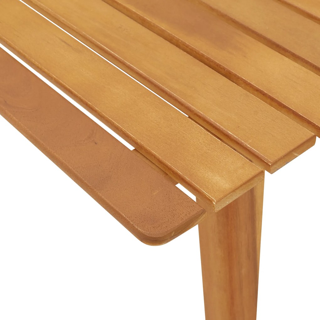 Cadeiras de Jardim com Mesa 5 pcs Preto Madeira Maciça de Acácia
