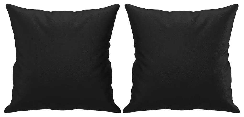 2 pcs conjunto de sofás couro artificial preto