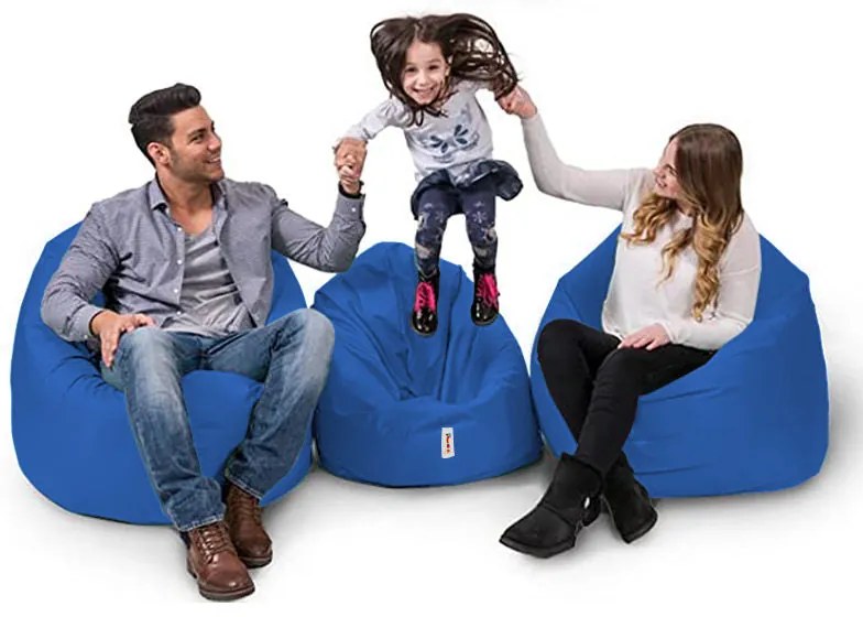 Puff de Jardim Iyzi 100 – Azul – 100x100x65 cm | Tribo Home