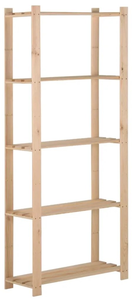 vidaXL Unidade arrumação 5 prateleiras 80x28,5x170 cm pinho maciço