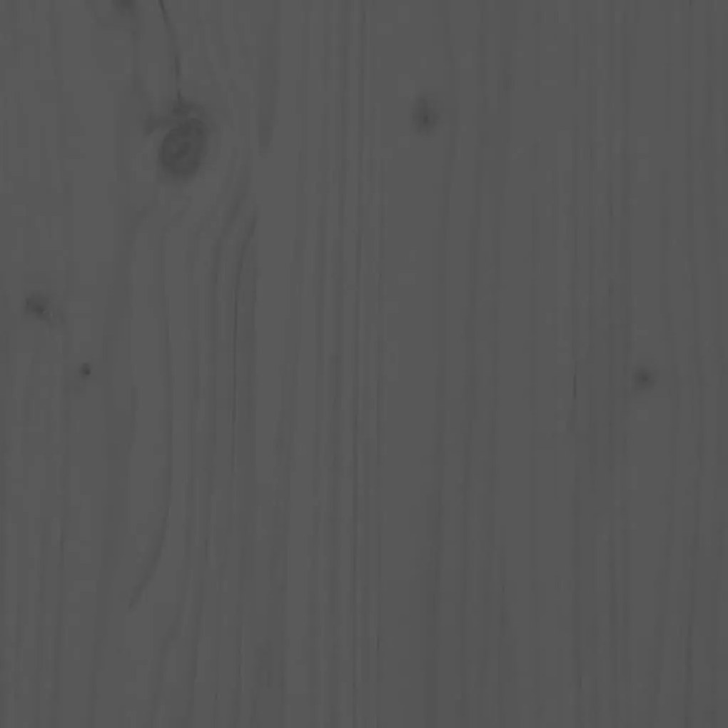 Mesa de centro 90x49x40,5 cm madeira de pinho maciça cinzento