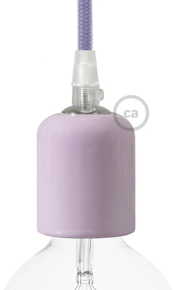Ceramic E27 lamp holder kit - Lilás