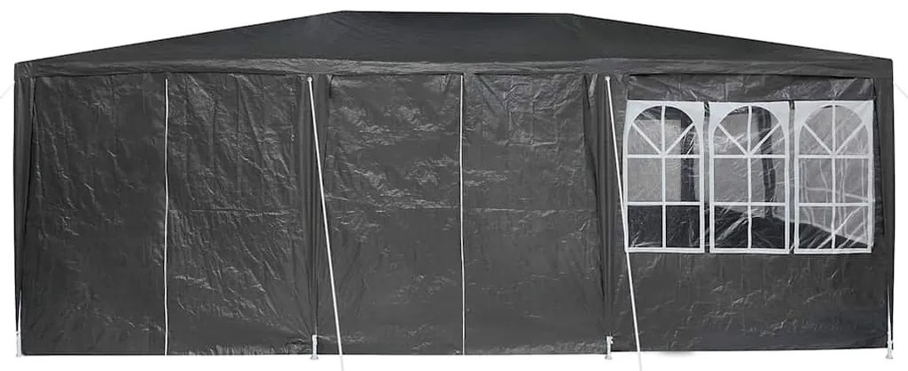 Tenda de Festa com 10 Lados Antracite - 6x4 m PE