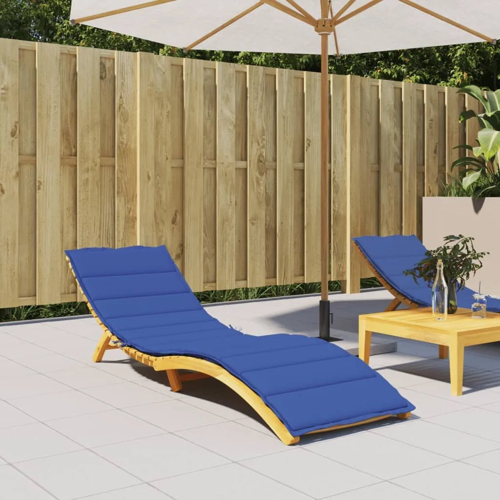 vidaXL Almofadão p/ espreguiçadeira 200x60x3cm tecido oxford azul real