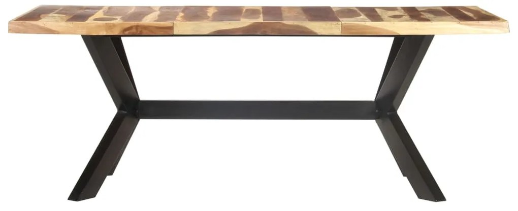 Mesa de jantar 200x100x75 cm madeira maciça c/ acabamento a mel