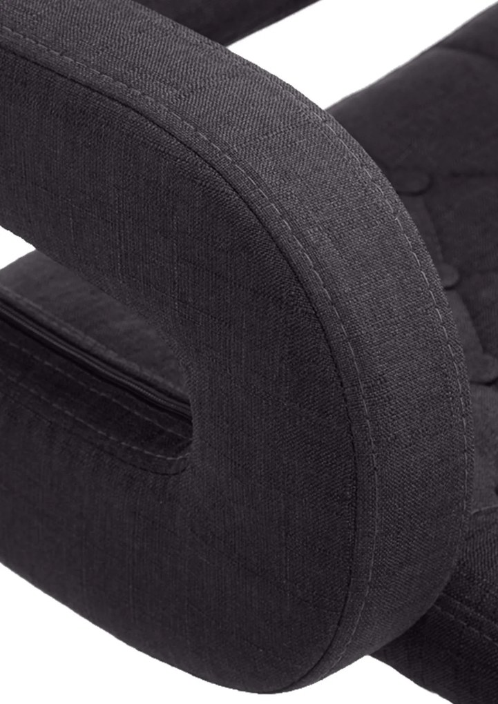Banco de bar Dublin em tecido 62 x 103-123 x 55 cm Preto