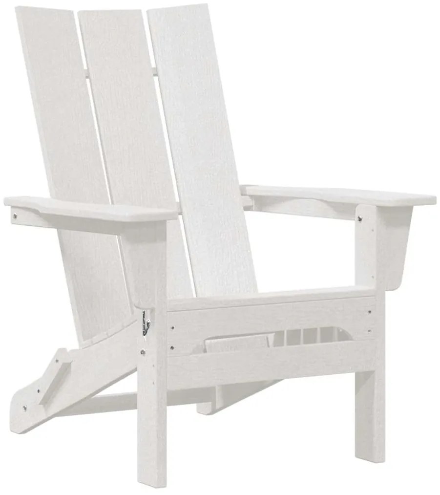Cadeiras Adirondack Dobráveis vidaXL 2 pcs Branca 74.5x80.5x90 cm HDPE