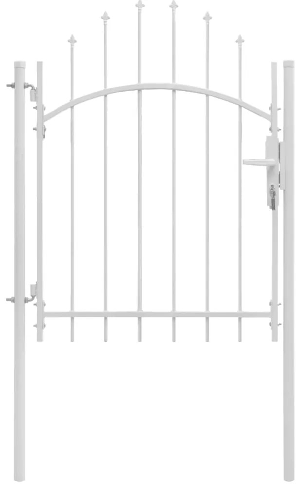 Portão de jardim 1x2 m aço branco