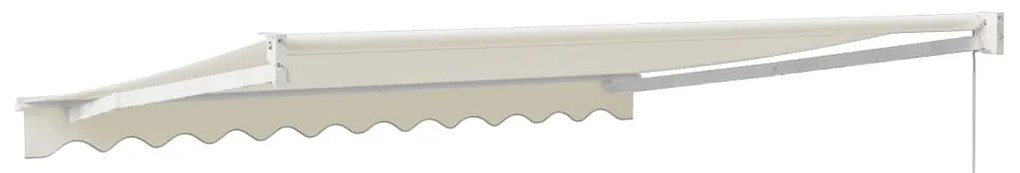 Toldo retrátil 3,5x2,5 m tecido e alumínio cor creme