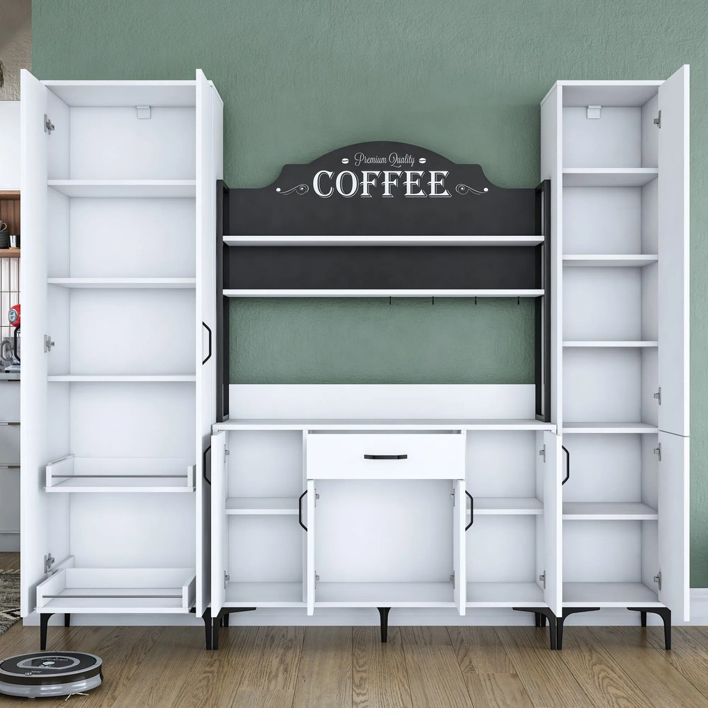 Armário Multiusos JE150 – Branco – 220x198,6x40 cm