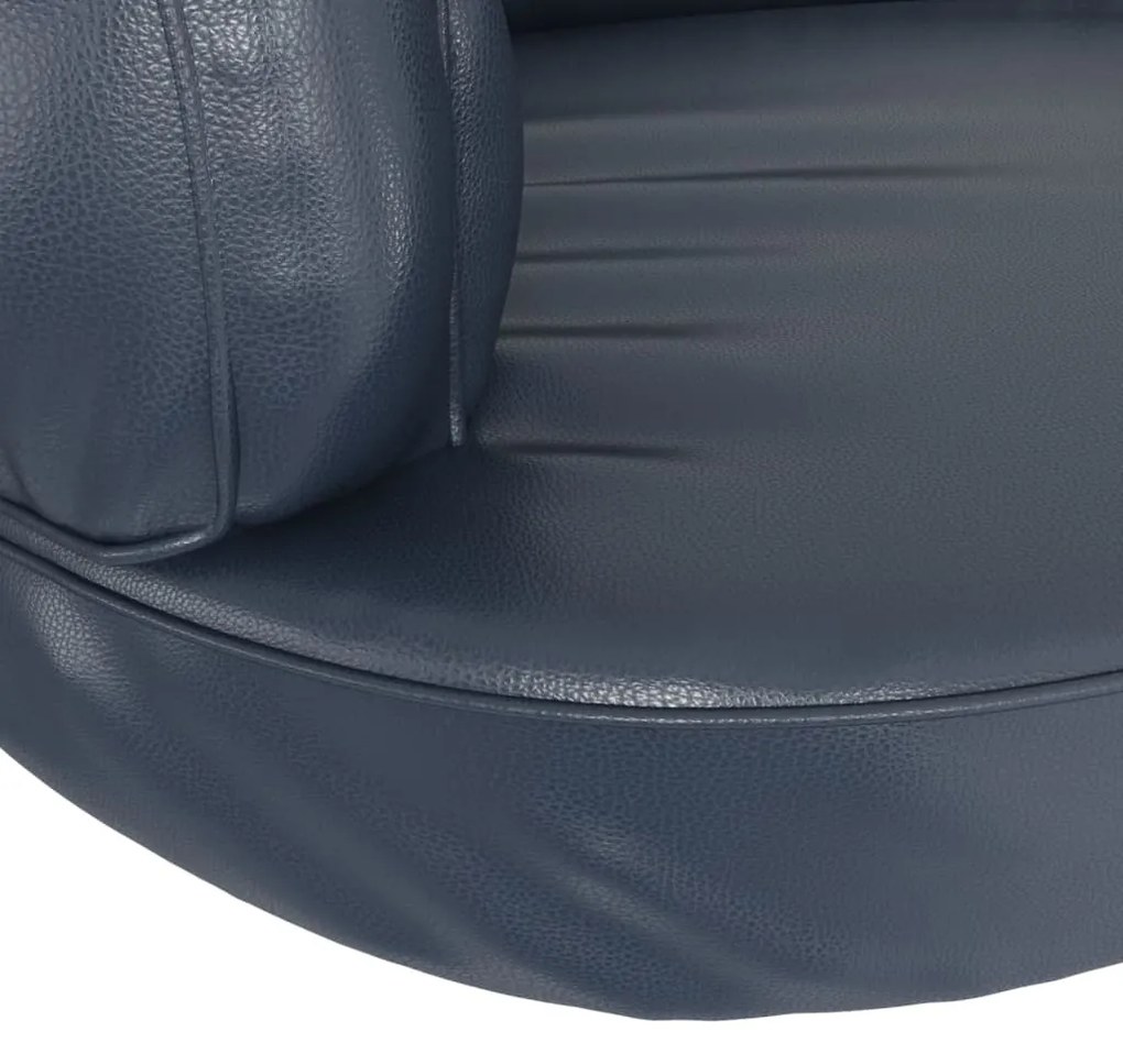 Cama p/ cães em espuma ergonómico 88x65cm couro artificial azul