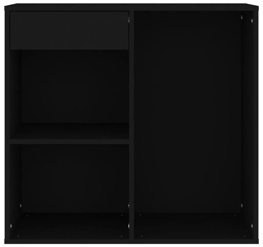 Armário de cosmética 80x40x75 cm derivados de madeira preto