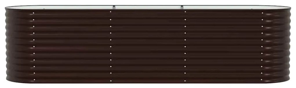 Horta Elevada vidaXL Castanho 320x80x81 cm Aço Galvanizado