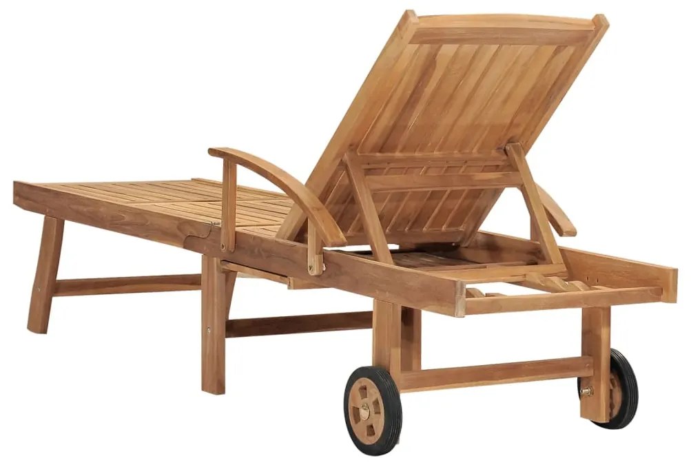 Espreguiçadeira com mesa madeira teca maciça