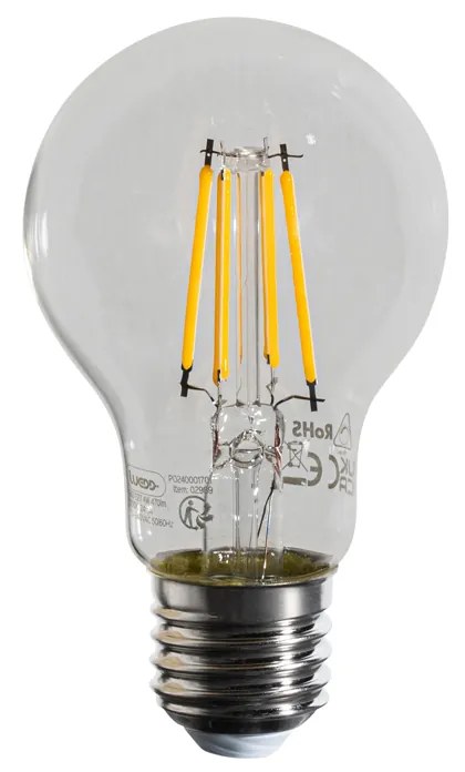 Set van 5 E27 dimbare LED lampen A60 helder 4W 470 lm 2700K