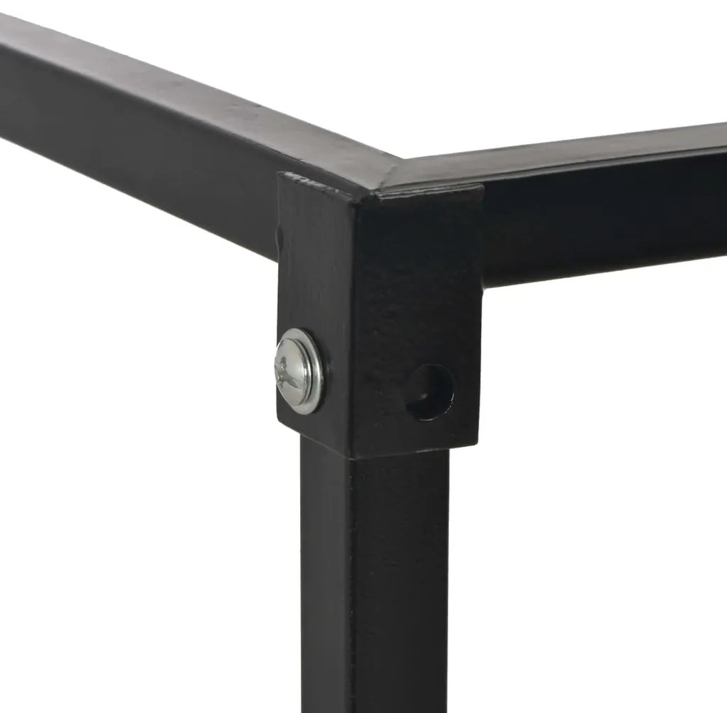 Suporte para lenha com base 37x37x113 cm aço preto