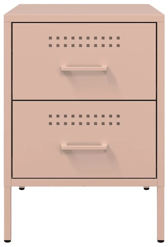 Mesa de cabeceira 36x39x50,5 cm aço rosa