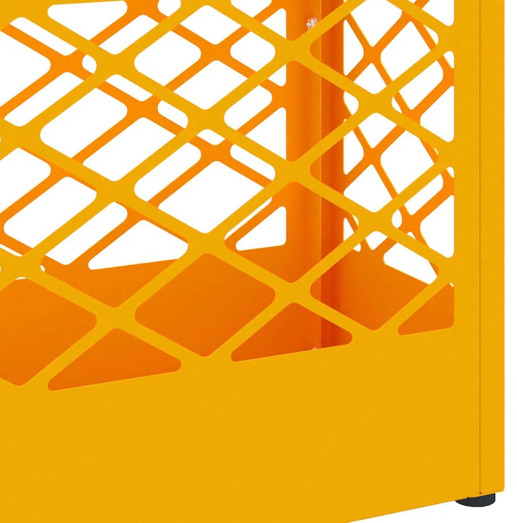 Suporte de Guarda-Chuva Amarelo Mostarda , 28x12x41 cm, Aço