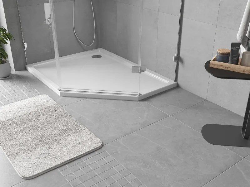 Mexen Flow base de duche pentagonal slim esquerda 100 x 90 cm, branco brilho - 46P109010L