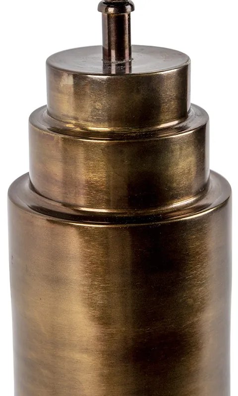 Abajur art déco bronze veludo tom vermelho com ouro 50cm - Bruut Art Deco