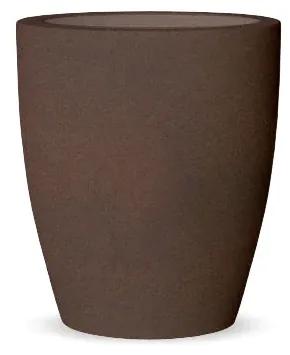 Vaso de flores colorido redondo Polietileno CASA, JARDIM, RESTAURANTE, BAR VIOLETA 40 (ø40x43 cm) - Castanho