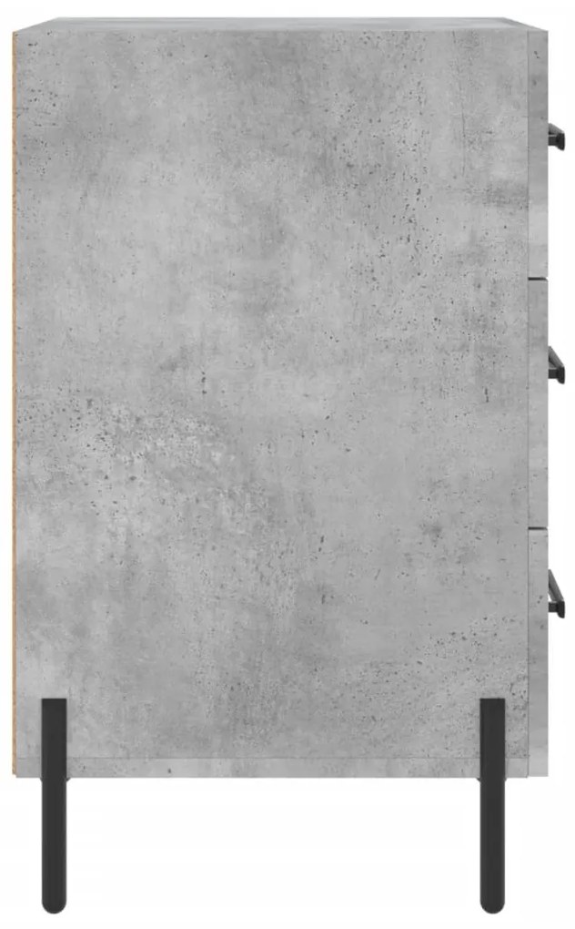 Mesa de cabeceira 40x40x66 cm derivados madeira cinza cimento