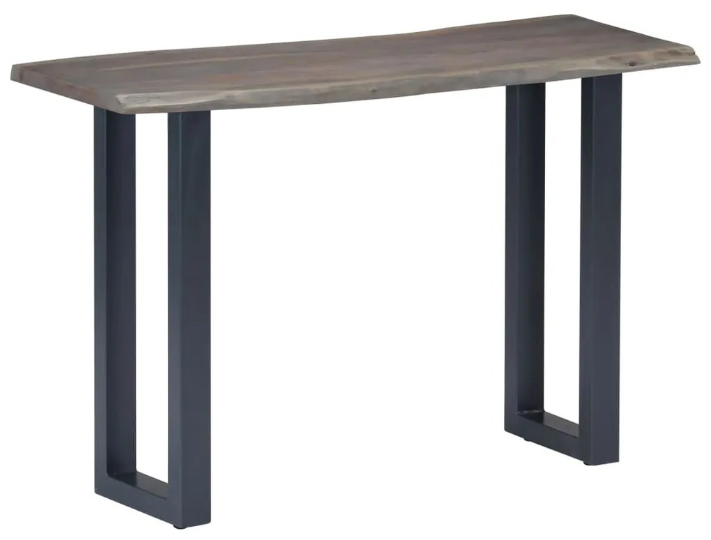 Mesa consola 115x35x76 cm acácia maciça e ferro cinzento