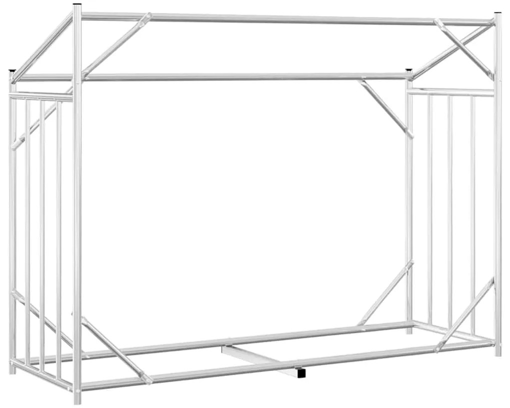 Rack de lenha tampa de chuva 151x60,5x110,5 cm aço galvanizado