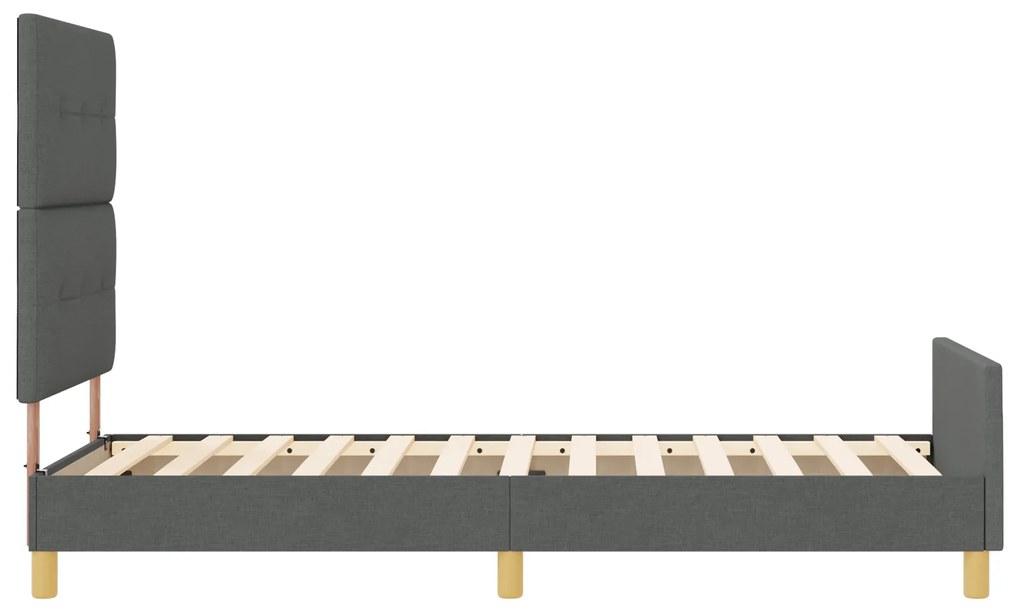 Cama vidaXL Cinza Escuro 80x200 cm de Tecido