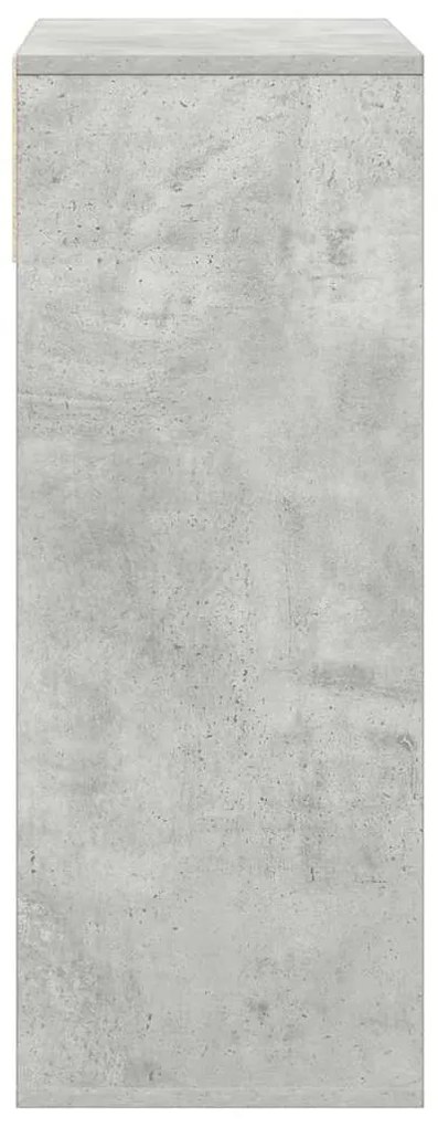 Estante cinzento cimento 66x31x80 cm derivados de madeira