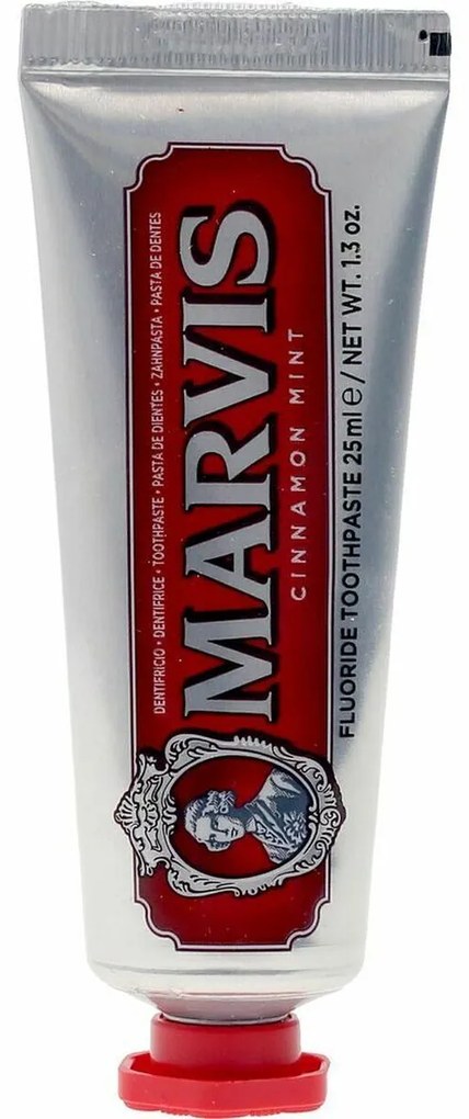 Pasta de Dentes com Flúor Marvis Cinnamon Mint Canela Menta 25 ml