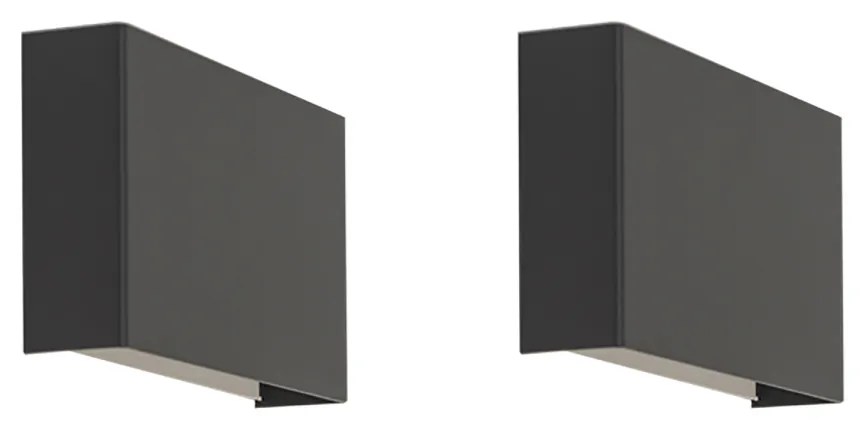 Conjunto de 2 Apliques Modernos Pretos - Otan Moderno